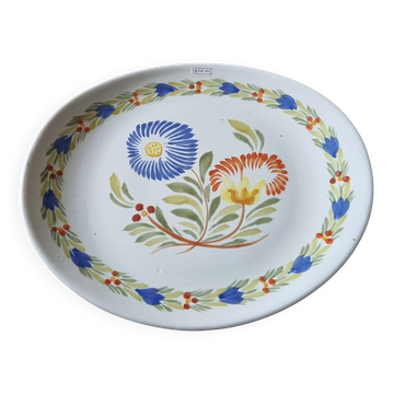 Oval plate Henriot Quimper from 1980