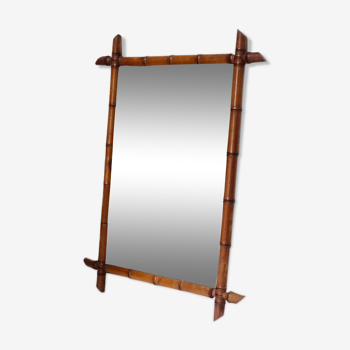 Ancien miroir bambou - 68 x 91, 5cm