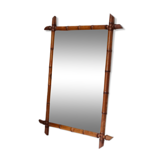 Ancien miroir bambou - 68 x 91, 5cm