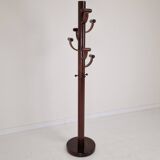 Italian Teak Wooden Coat Rack, 1980s