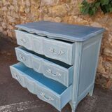 patinated curved chest of drawers