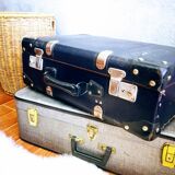 Vintage blue suitcase
