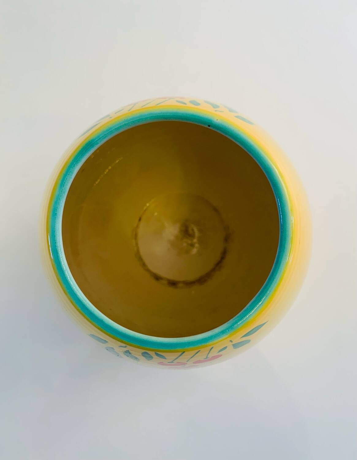 Lunéville earthenware "Egg" vase - "Cherry" Collection