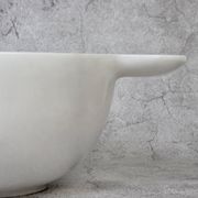 Gabriella – White Natural Marble Bowl with handles  | L 32cm W 20cm H 10cm