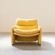 Salon en cuir par Ammainnati et Vitelli pour Brun vintage 1970