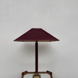 Large teak and bronze lamp from the 1970s