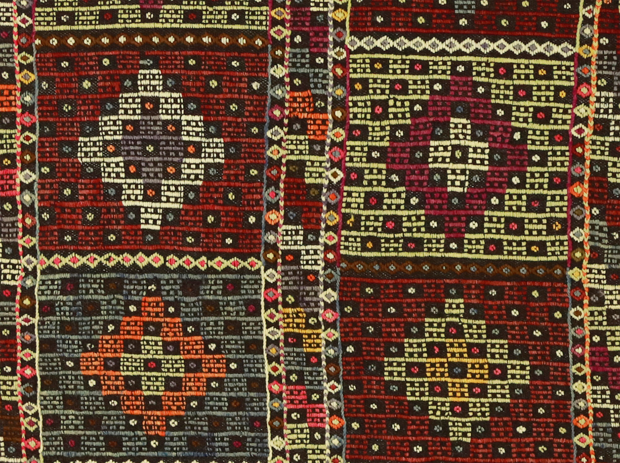 Anatolian handmade kilim rug 216 cm x 156 cm