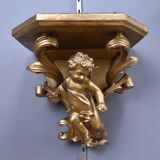 Pair of gilt wood wall consoles – late 19th century