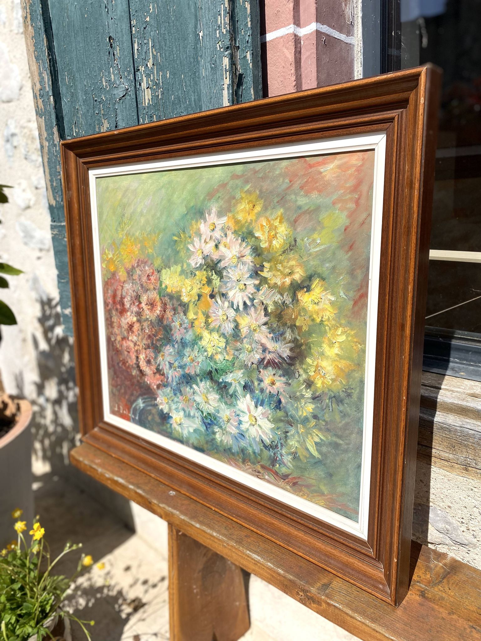 Huile sur toile - Bouquet impressionniste - 1950 il