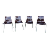 Set of 4 Calligaris ice chairs