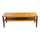 1970s English coffee table in teak and iroko.