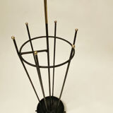 Mid century umbrella door in lask and brass steel, from the 1950s