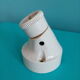 White porcelain duck-neck cellar sconce