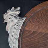 Rooster wood tray 1970