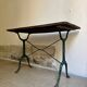 Table bistrot en fonte de fer et bois