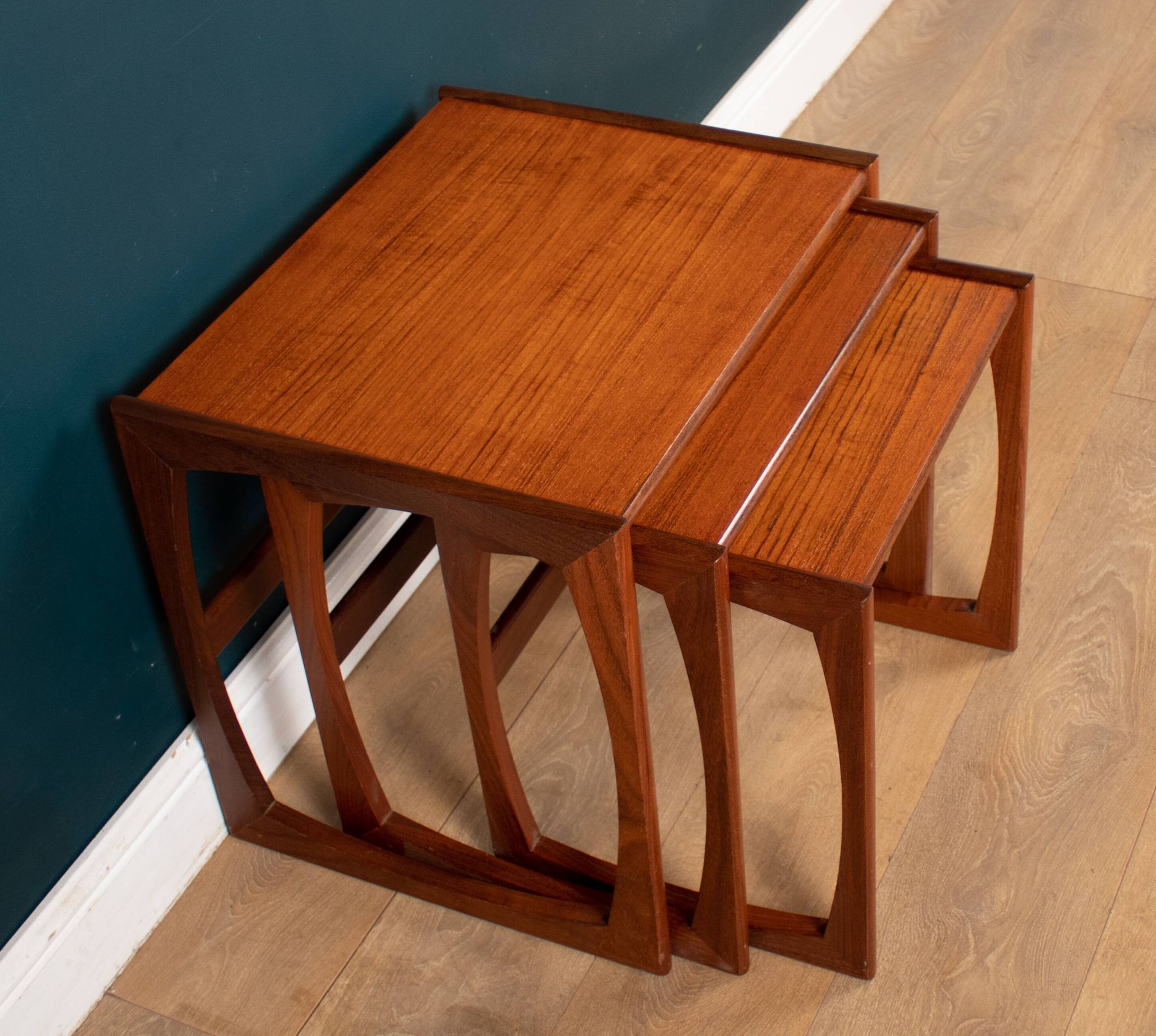 G plan quadrille nest of three coffee tables, 1960