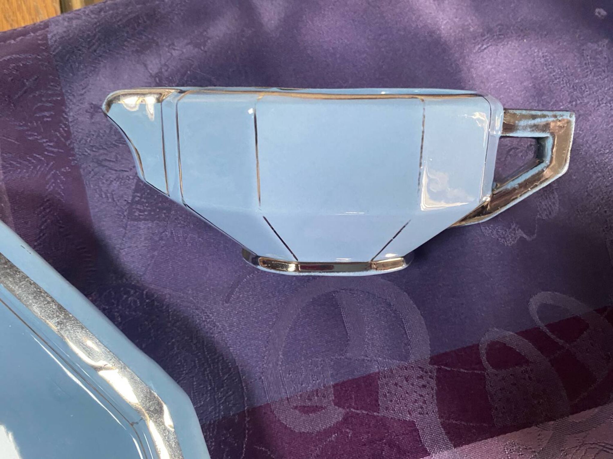 Art Deco tea service stamped Longwy