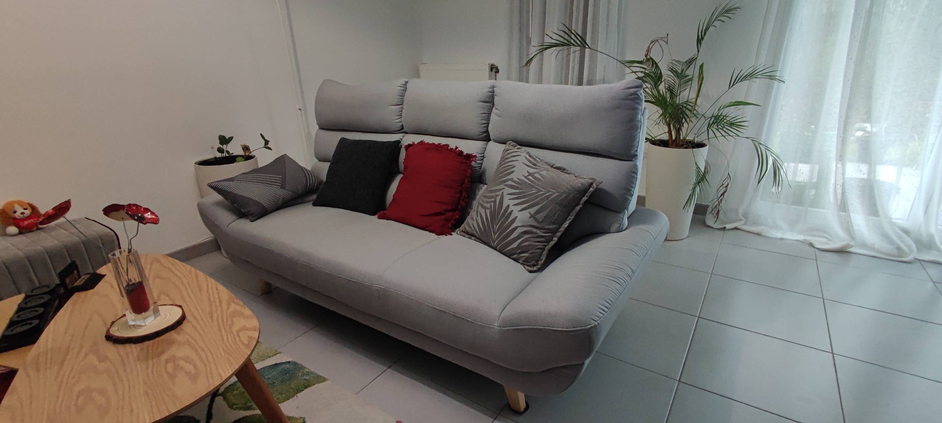 Canapé 3 places gris - Miliboo