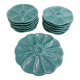 Oyster service Fish in faience barbotine 1950s