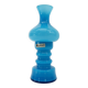 Bougeoir photophore en verre opalin bleu turquoise, Magnor Glassverk 1960