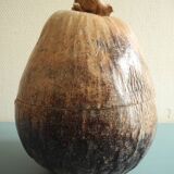 Old coconut ice bucket vintage decor ice bucket coconut 70s