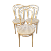 3 chairs published by ZPM Radomsko, model created by Thonet cannées N°14