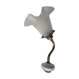 Gooseneck wall light with tulip