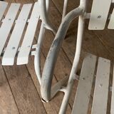 Vintage bistro chairs terrace in galvanized steel - set of 6