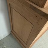 Solid oak library sandblasted