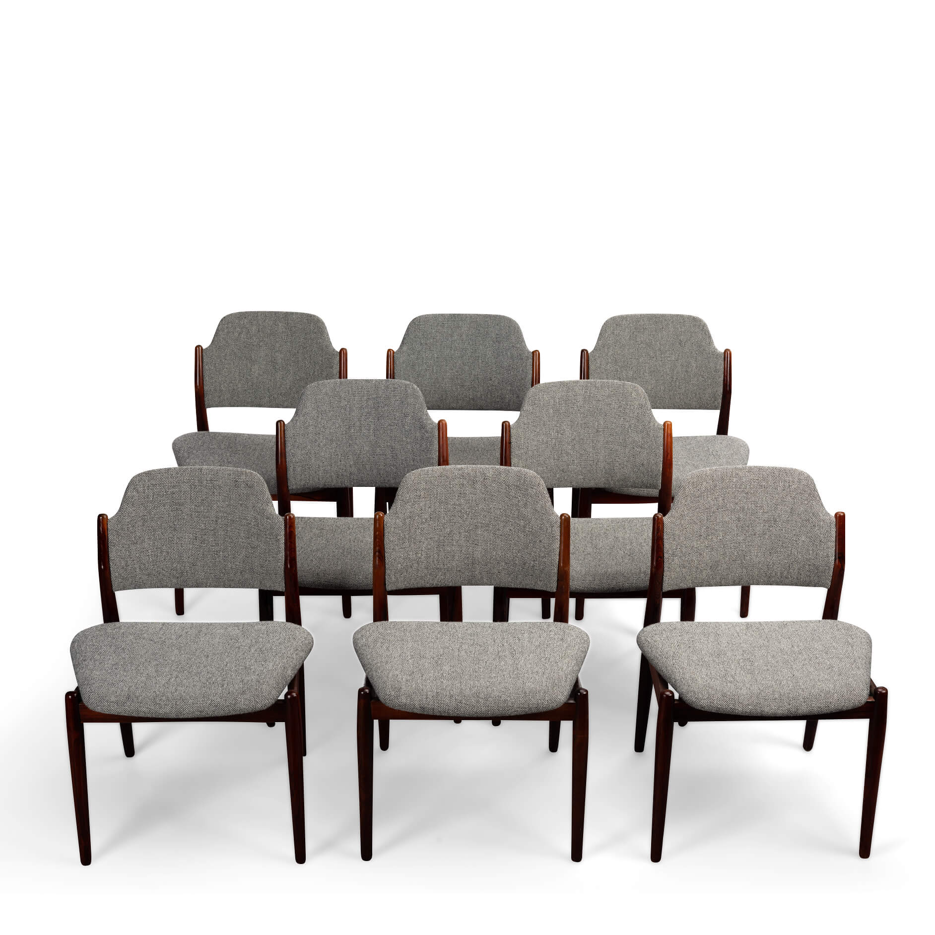 Set de 8 chaises 62 en palissandre par Arne Vodder