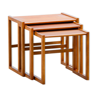 Tables basse gigogne scandinave en teck