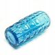 Envelope vase, mid-century modern, blue glass, Ząbkowice, Poland, 1970s