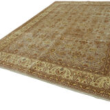 Handmade oriental contemporary 1980s 275 cm x 388 cm beige wool carpet