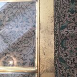 Table laiton et verre biseauté