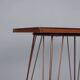 Vintage metal side table with double glass top, Italy, 1960s.