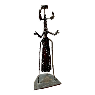 Sculpture praying mantis metal sculptor Michel Pinel
