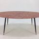 Italian Midcentury Coffee Table with Marble Top and Brass Feet, 1950s