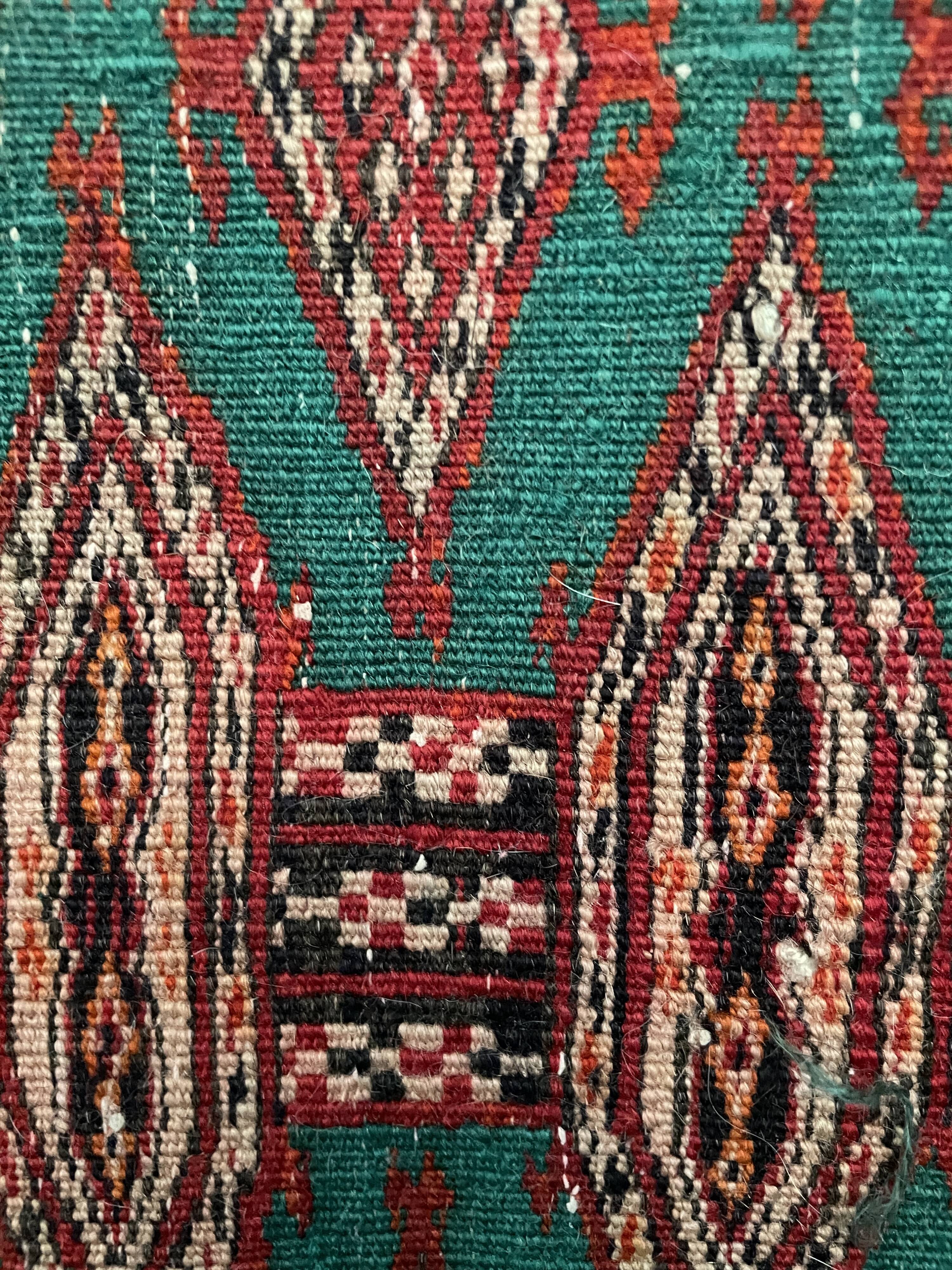 Vintage handmade Turkmen carpet in wool – around 1950 – 185 × 135 cm
