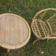 Garden furniture set rattan children 50s 60s armchair table bench