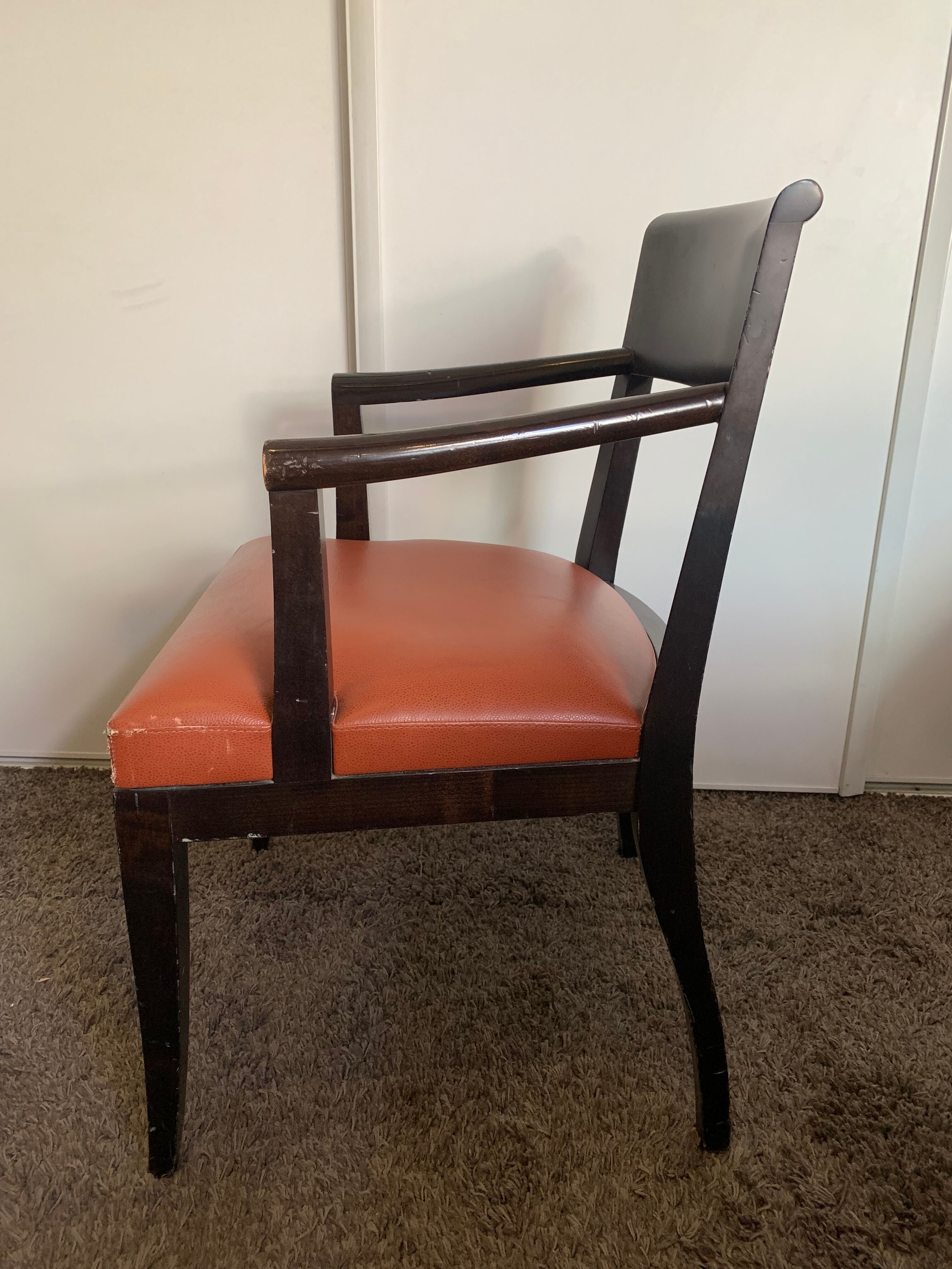 Armchair St James leather Muscat Philippe HUREL