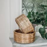 Natural basket wicker blond