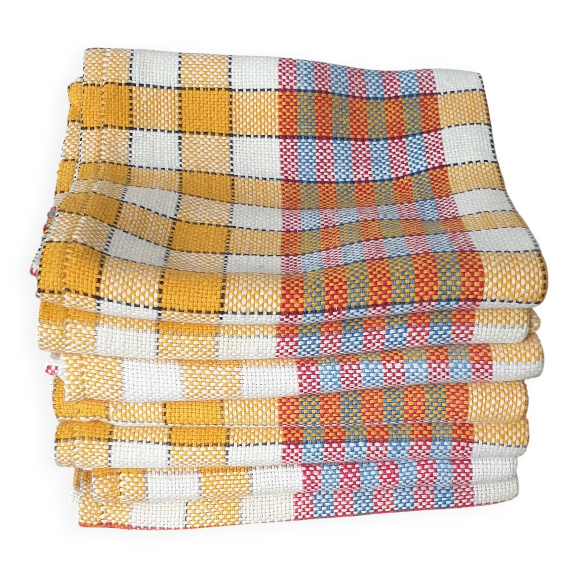 Serviettes de table anciennes en coton