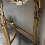 Hollywood Regency Console - Gilded Wood and Marble