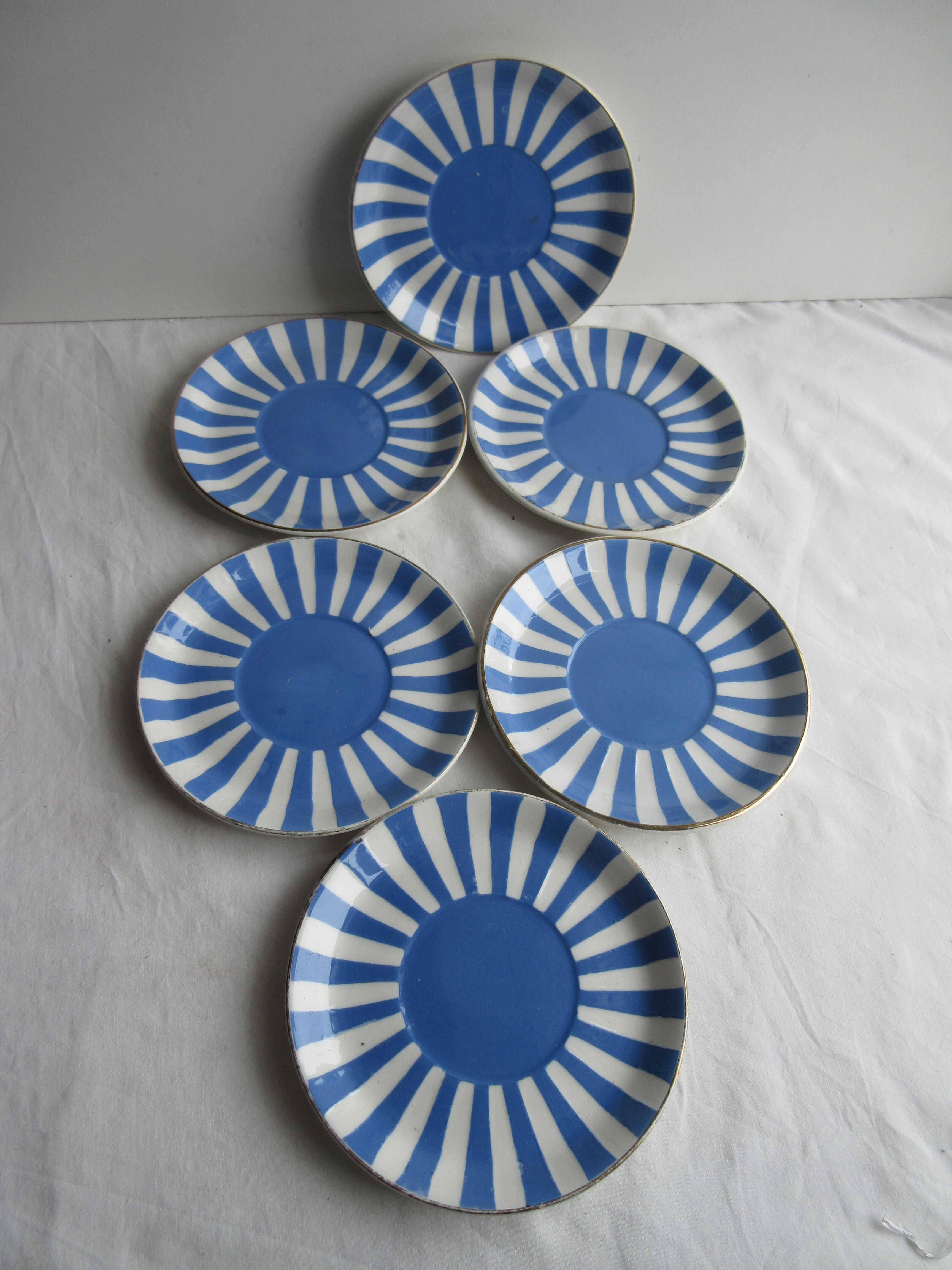 6 bread plates, model Fox Trott Sarreguemines