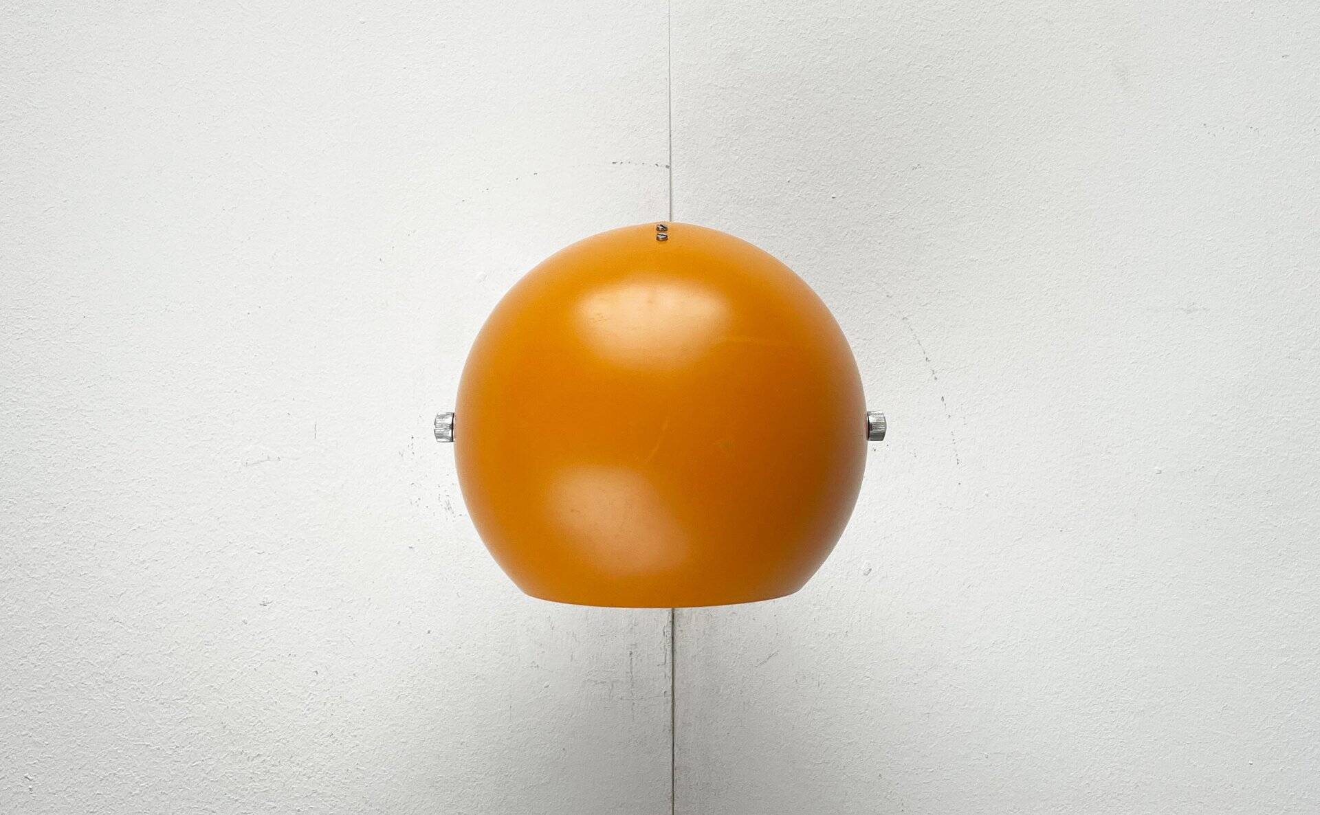 Mid-century Danish space age yellow ball wall lamps by Louis Poulsen, 1960s, set of 3.