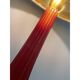 RED Murano Glass Table Lamps with Bouclé Lampshde by SimoEng