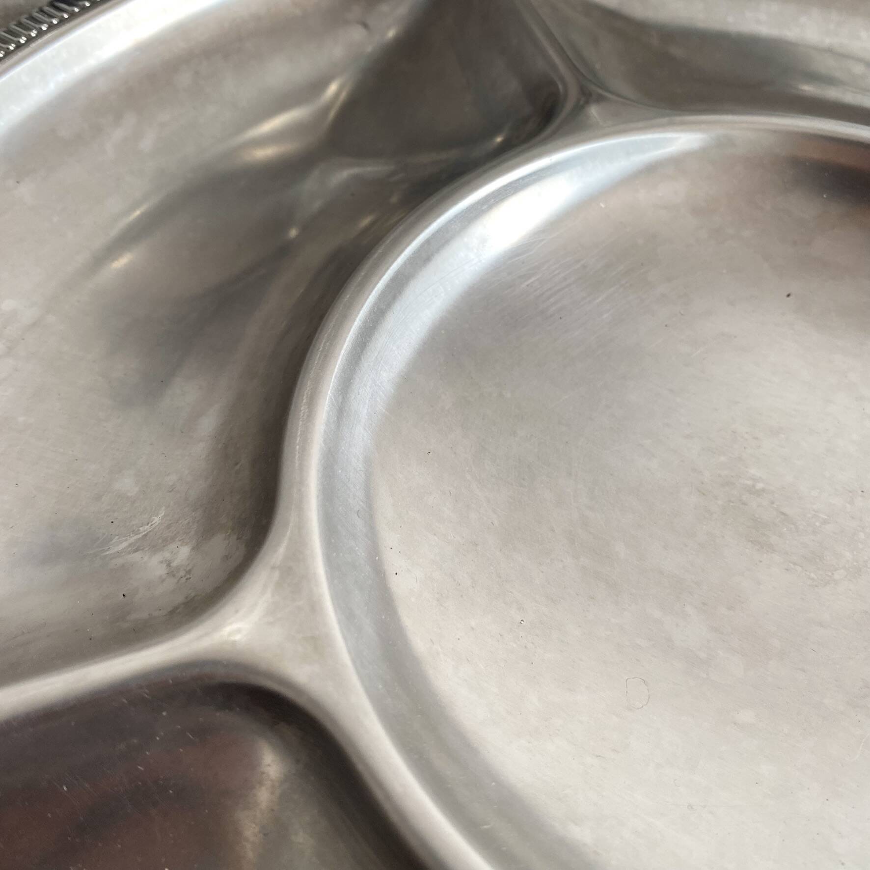 Mat stainless steel aperitif platter Jean Couzon