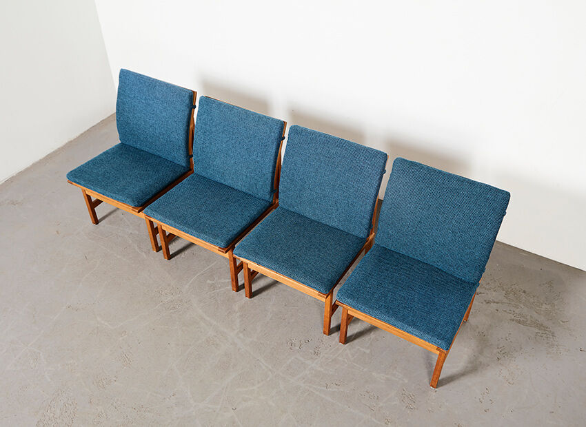 Set of 4 dining chairs model 3232 by Borge Mogensen for Fredericia Denmark 1958