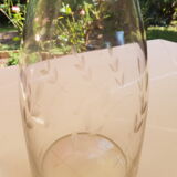 Engraved glass carafe 1970s