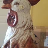 Large XXL cracked ceramic rooster 62 cm.